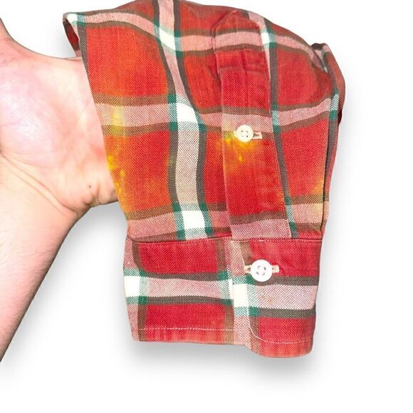 80s Red Polo Ralph Lauren Oxford Button Down Shirt XL - Picture 4 of 8